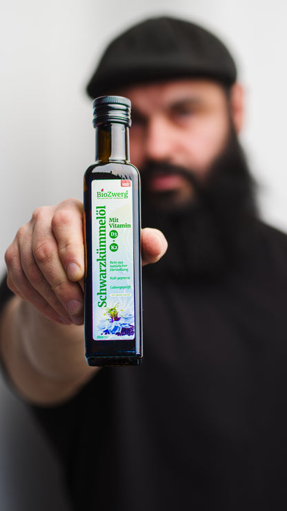 Schwarzkümmelöl Vitamin D3 & K2 (neu & einzigartig)
